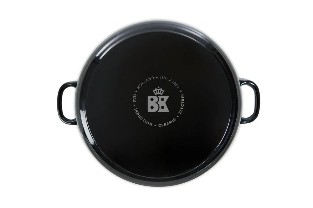 BK Braadpan Bourgogne Jet Black Gietijzer ø 26 cm / 5.3 Liter - geëmailleerde anti-aanbaklaag