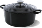 BK Braadpan Bourgogne Jet Black Gietijzer ø 28 cm / 6.7 liter - geëmailleerde anti-aanbaklaag