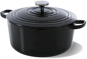 BK Braadpan Bourgogne Jet Black Gietijzer ø 28 cm / 6.7 liter - geëmailleerde anti-aanbaklaag