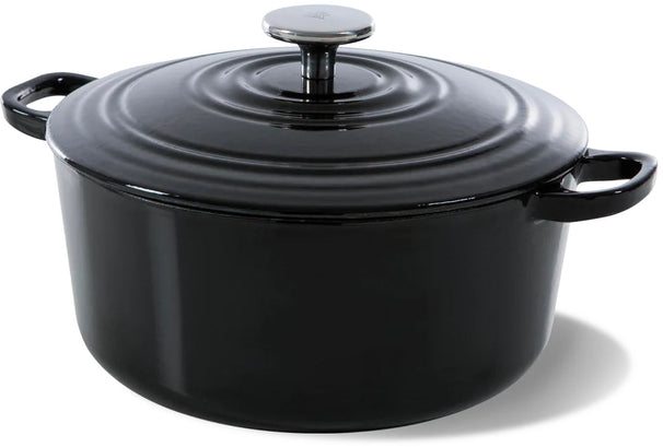 BK Braadpan Bourgogne Jet Black Gietijzer ø 28 cm / 6.7 liter - geëmailleerde anti-aanbaklaag