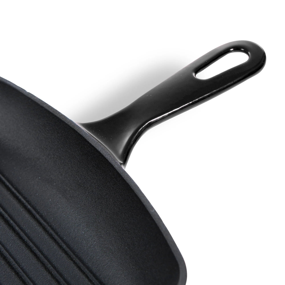 BK Grillpan Bourgogne Jet Black Gietijzer 26 x 26 cm - geëmailleerde anti-aanbaklaag
