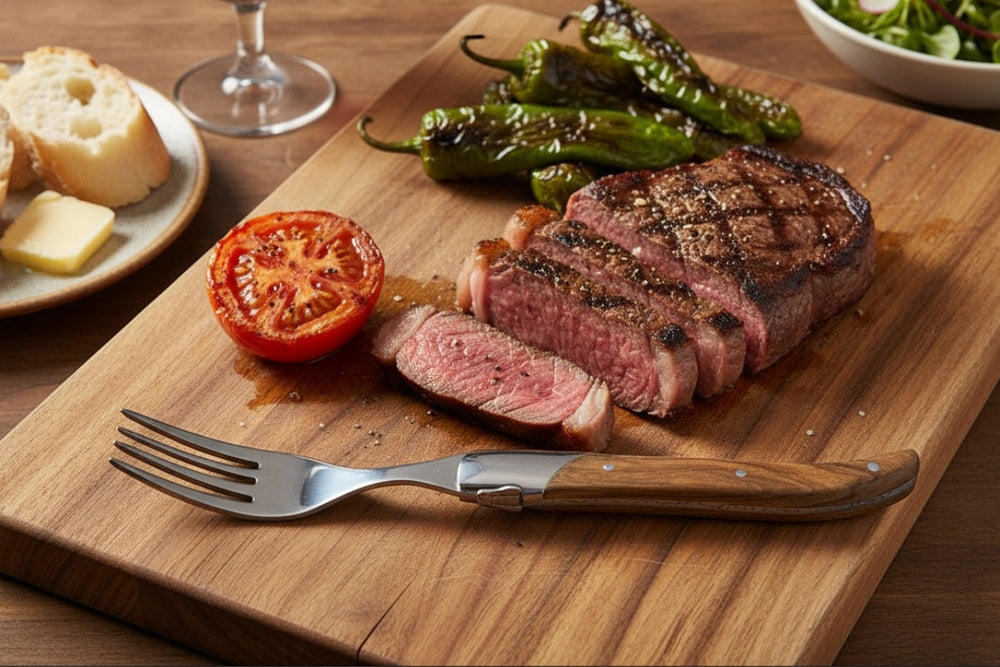 Blackwell Steakbestek Laguiole - Steakmessen & Steakvorken - Olijfhout - 12 Stuks