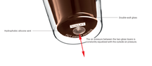 Bodum Dubbelwandige koffie- / theeglazen Pavina - gepatenteerd ventiel - 320 ml - 2 stuks