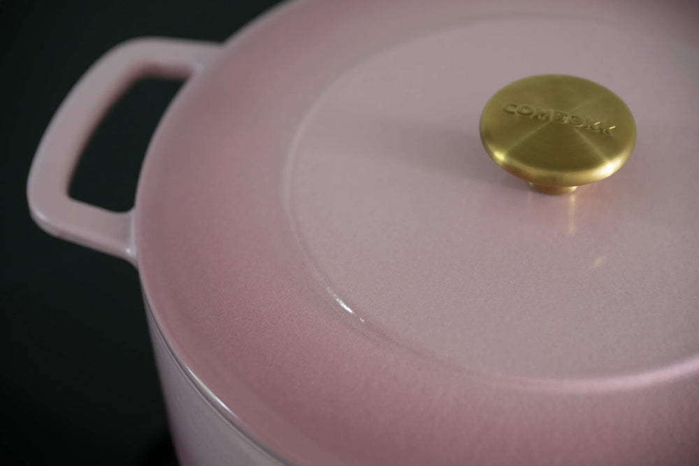 Combekk Braadpan met deksel Gietijzer Pink ø 24 cm / 3.8 Liter - detail 1