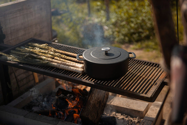 Combekk Pannenset Gietijzer Zwart 3-delig - Braadpan ø 24, 28 cm & Koekenpan ø 26 cm