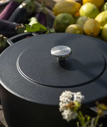 Combekk Braadpan met deksel Gietijzer Zwart ø 32 cm / 12 Liter - detail 1