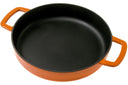 Combekk Koekenpan Skillet met 2 grepen Gietijzer Orange ø 24 cm - geëmailleerde anti-aanbaklaag