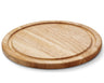 Continenta Houten Pizzaplank / Serveerplank met Sapgeul - Rubberhout - ø 25 cm