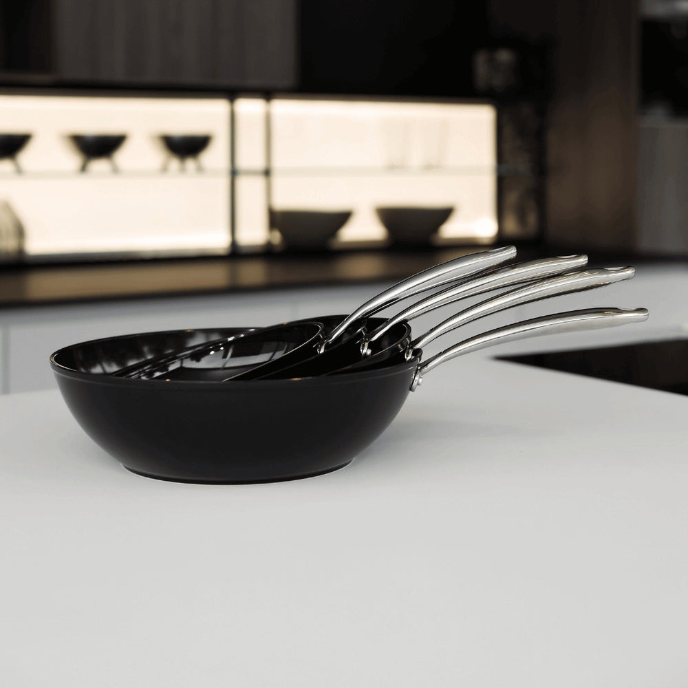 Cook & Pan Koekenpannenset Signature Zwart 3-delig - ø 20, 24 & 28 cm - sfeerbeeld 1