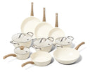 CP Pannenset Go Ivory Crème 9-delig - keramische anti-aanbaklaag