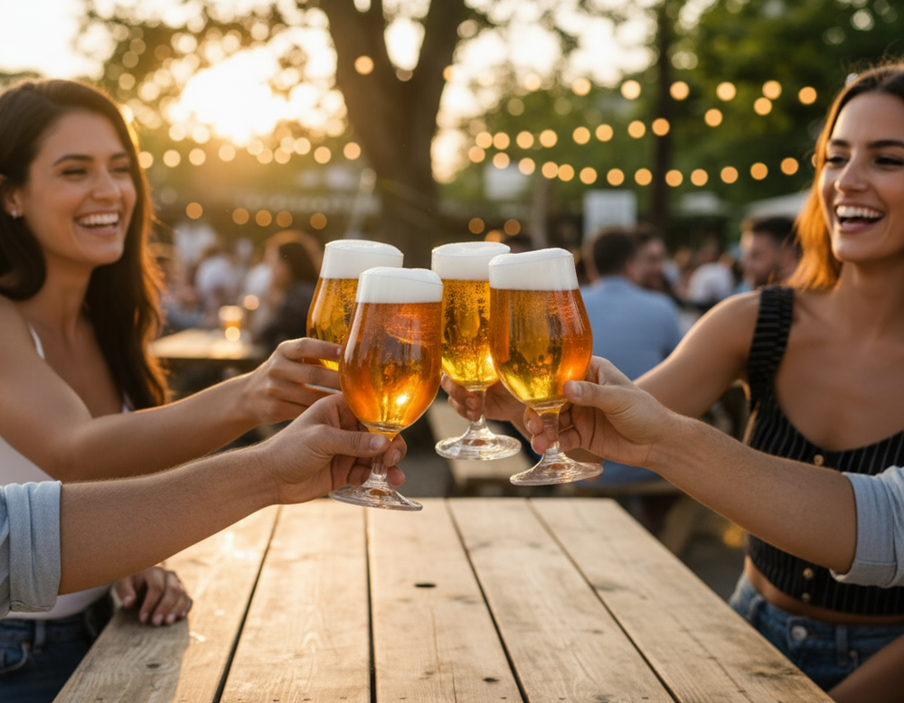 Cookinglife Bierglazen Op Voet 370 ml -4 Stuks