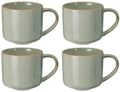 Cookinglife Koffiemokken Serene Green 330 ml - Aardewerk - 4 stuks