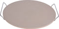 Cookinglife Pizzasteen met houder Fire & Flavour ø 33 cm -  Hittebestendig Steen - BBQ en Oven Gebruik