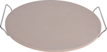 Cookinglife Pizzasteen met houder Fire & Flavour ø 33 cm -  Hittebestendig Steen - BBQ en Oven Gebruik