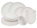 Cookinglife Serviesset Cardida Off White 18-delig / 6 personen - 6 dinerborden, 6 ontbijtborden en 6 kommen