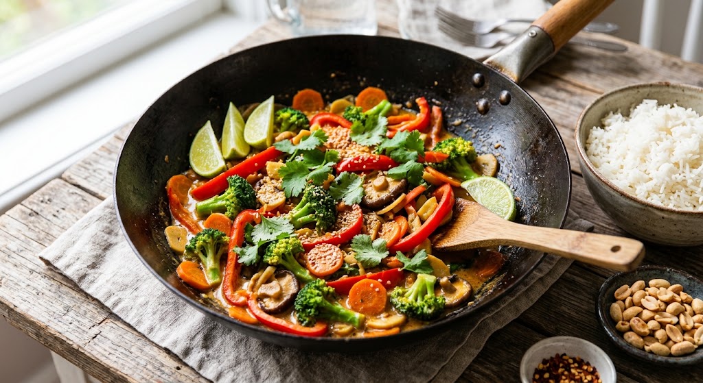 Snel, kleurrijk en boordevol smaak uit de wok.