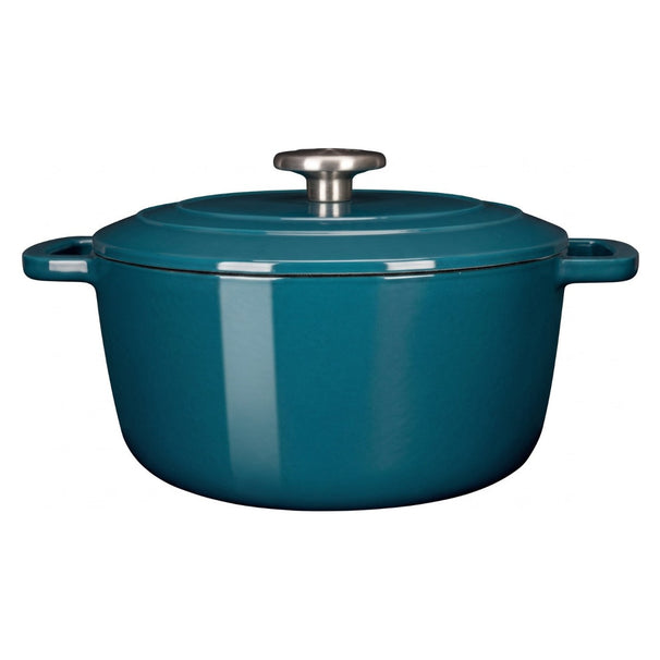 Cosy & Trendy Braadpan met deksel Fontestic Gietijzer Green Heron ø 20 cm / 2.7 Liter - geëmailleerde anti-aanbaklaag