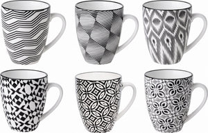 Cosy & Trendy Koffiekopjes / Senseo Kopjes - Nikko Black 190 ml - 6 stuks