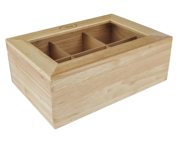 Cosy & Trendy Theedoos - Theekist - Hout - 6 vakken - 34 x 23 x 12 cm