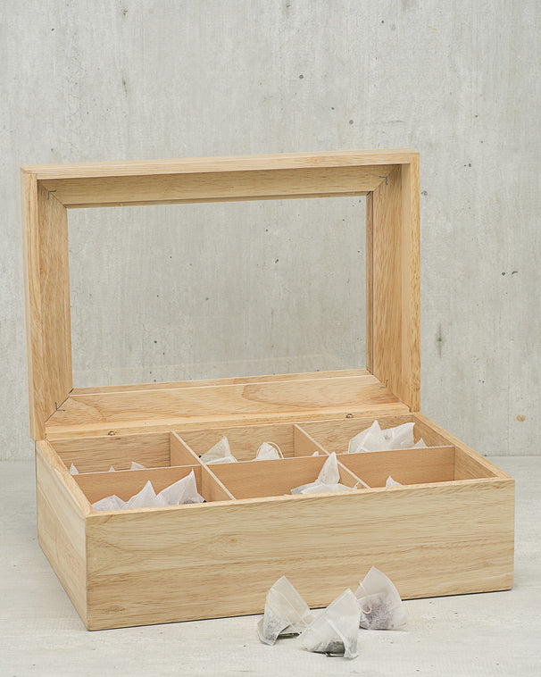 Cosy & Trendy Theedoos - Theekist - Hout - 6 vakken - 34 x 23 x 12 cm