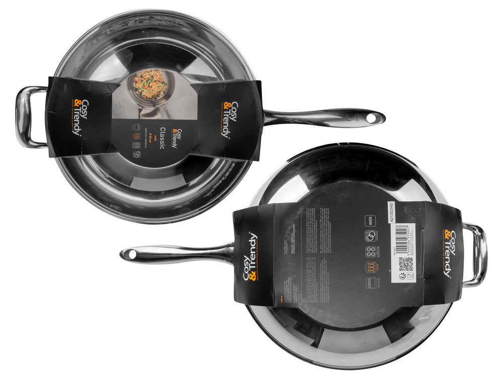 Cosy & Trendy Wokpan Classic RVS ø 30 cm - verpakking