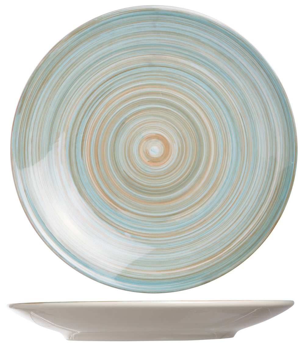 Cosy & Trendy Dinerborden Turbolino Blauw ø 27 cm - 6 stuks