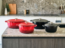 Cosy & Trendy Braadpan met deksel Fontestic Gietijzer Traditional Red Ø 20 cm / 2.7 Liter - geëmailleerde anti-aanbaklaag