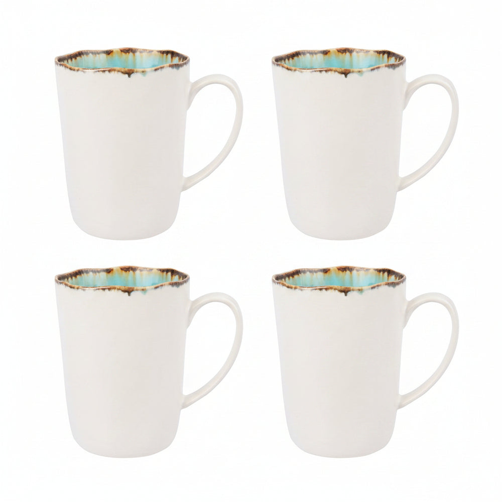 Cosy & Trendy Mokken / Bekers - Laguna Azzurro 390 ml - 4 Stuks