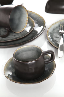 Cosy & Trendy Dinerborden Laguna Blue Grey ø 27 cm - 4 Stuks