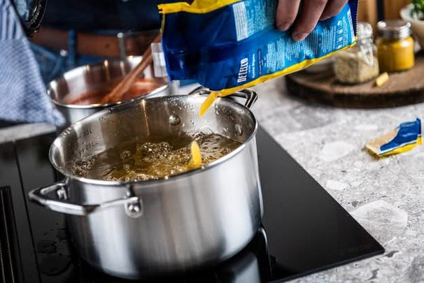 DUCQ Pannenset 4-Delig - Downdraft Geschikt - Kookpan ø 16, 18, 20 cm & Steelpan ø 16 cm + Deksels