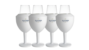 GLICERRR Wijnglas koeler en houder set + glas - 4 stuks