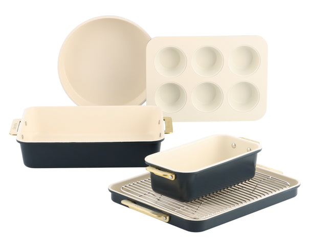 GreenPan Bakset Padova Reserve Oxford Blue 6-delig - keramische anti-aanbaklaag