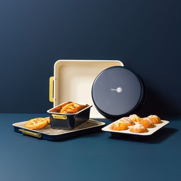 GreenPan Bakset Padova Reserve Oxford Blue 6-delig - keramische anti-aanbaklaag