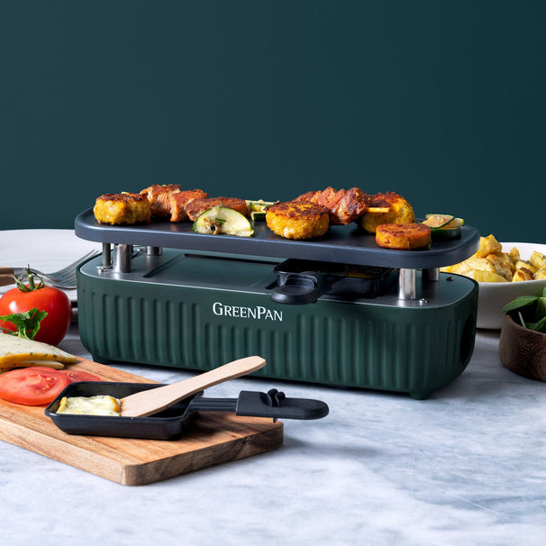 GreenPan Gourmetstel Silhouette Pine Green - koppelbaar - Keramische anti-aanbaklaag