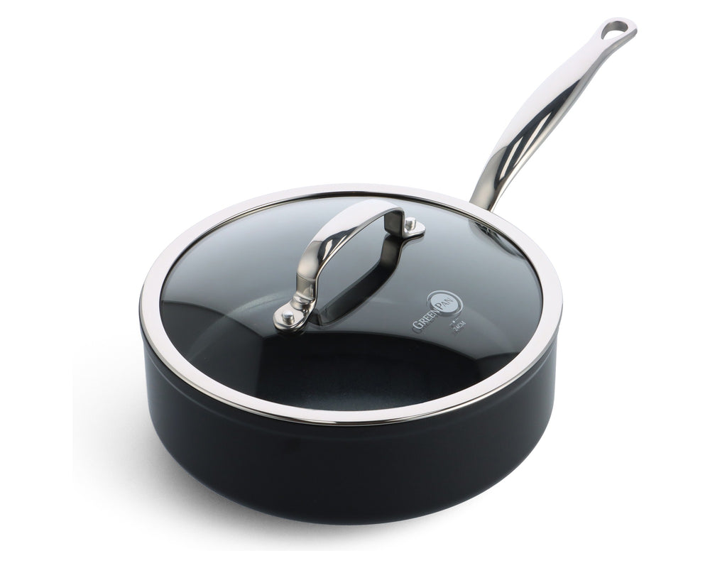 GreenPan Hapjespan met deksel Barcelona Pro Zwart ø 24 cm / 3.4 Liter