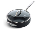 GreenPan Hapjespan met deksel Barcelona Pro Zwart ø 28 cm / 4.6 Liter - keramische anti-aanbaklaag