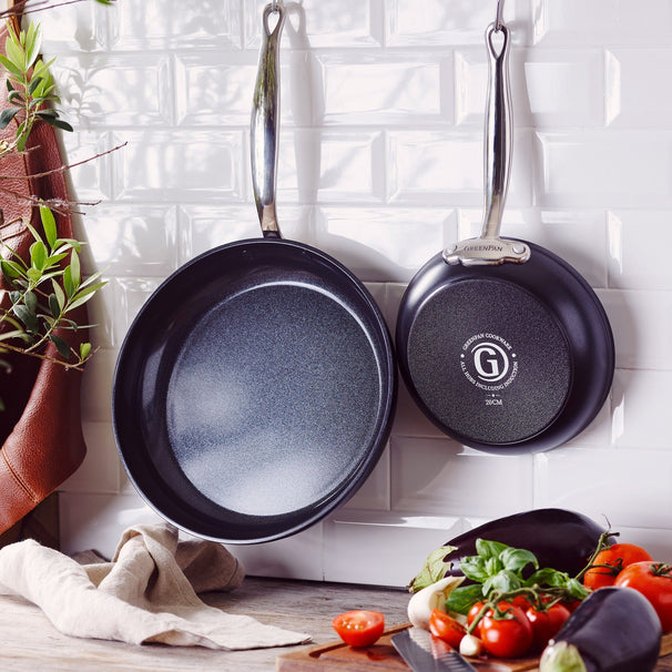 GreenPan Koekenpannenset Barcelona Pro 2-delig - ø 20 & 28 cm - keramische anti-aanbaklaag