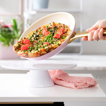 GreenPan Koekenpannenset Padova Reserve Blush Pink ø 20 & 26 cm - sfeerbeeld 2
