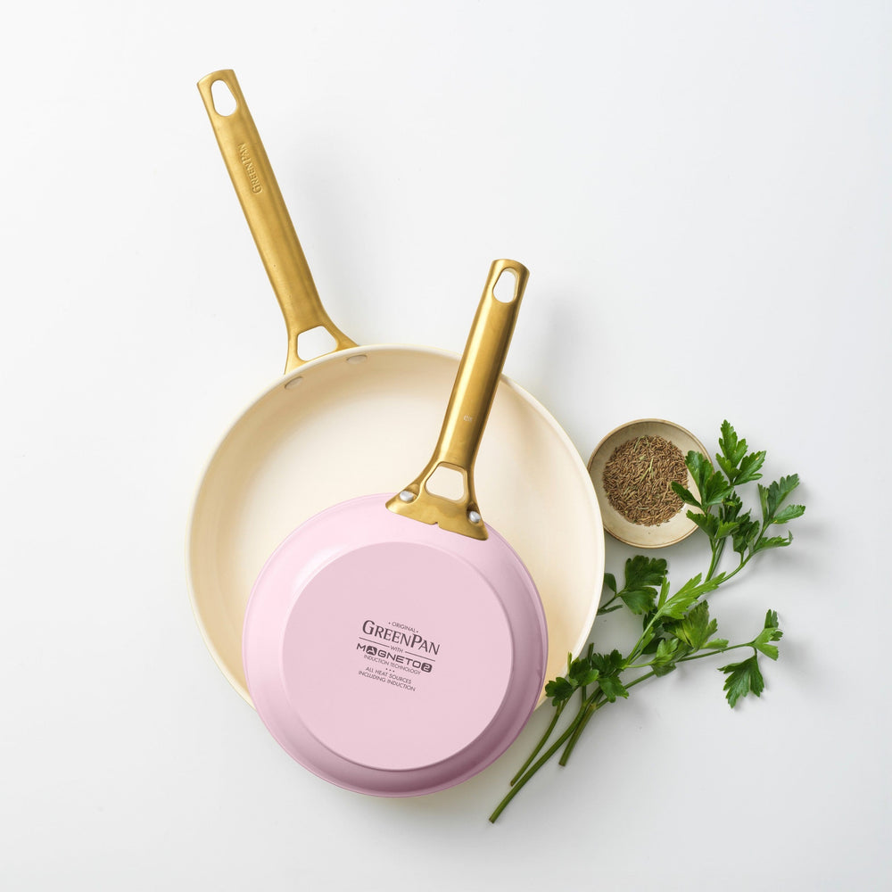 GreenPan Koekenpannenset Padova Reserve Blush Pink ø 20 & 26 cm - bovenaanzicht