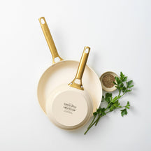 GreenPan Koekenpannenset Padova Reserve Cream White ø 20 & 26 cm - bovenaanzicht