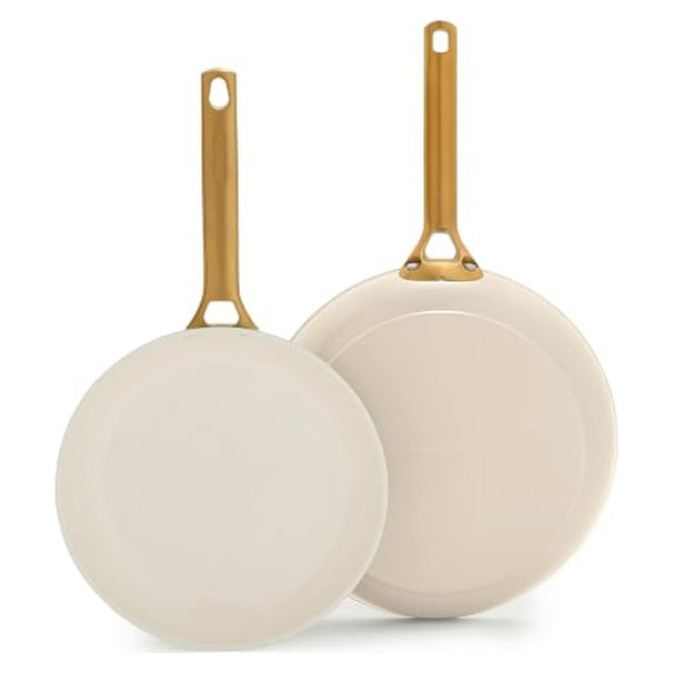 GreenPan Koekenpannenset Padova Reserve Pro Cream 2-delig - ø 24 & 28 cm - Keramische anti-aanbaklaag