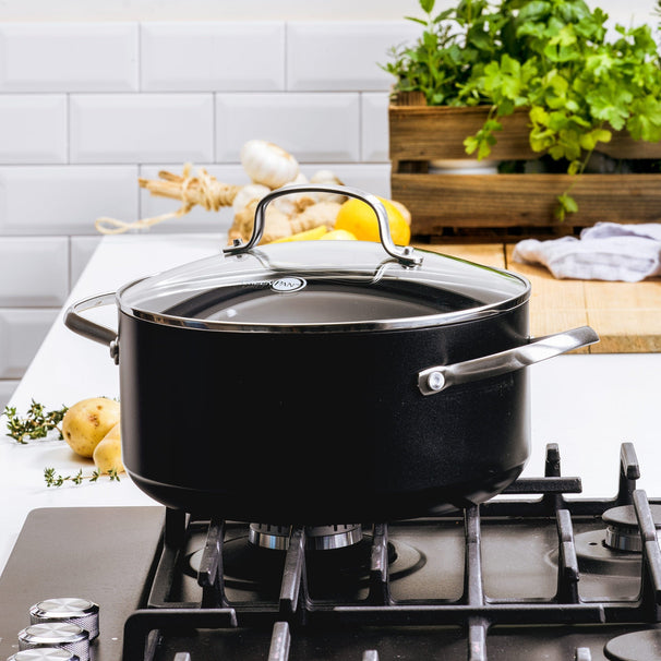 GreenPan Kookpan Copenhagen Zwart ø 24 cm / 5.2 Liter - keramische anti-aanbaklaag