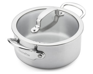 GreenPan Kookpan met deksel Première 5PLY RVS ø 18 cm / 2.13 Liter