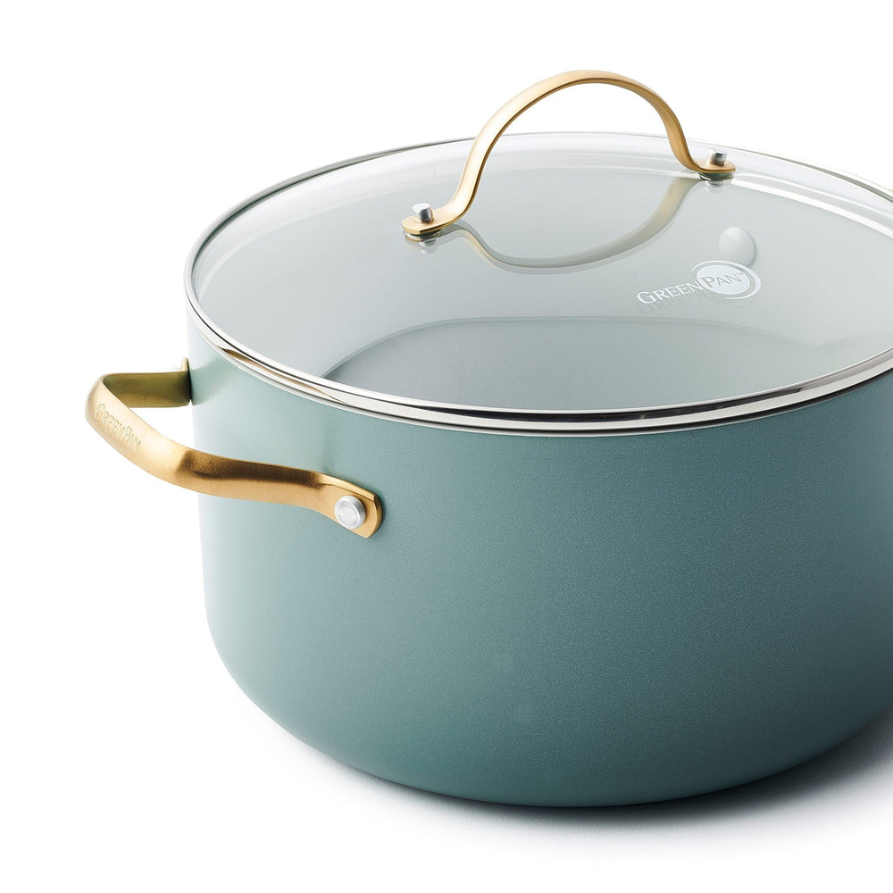GreenPan Kookpan met Vergiet Padova Reserve Smokey Blue ø 24 cm / 5.7 Liter - detail 1