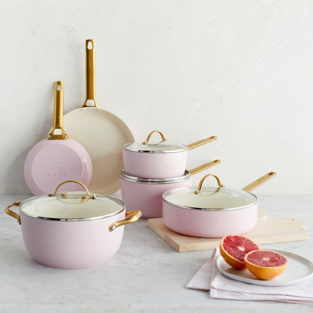 GreenPan Pannenset Padova Reserve Blush Pink 6-delig - sfeerbeeld 1