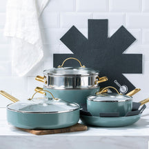 GreenPan Pannenset Padova Reserve Smokey Blue 7-delig - sfeerbeeld 1