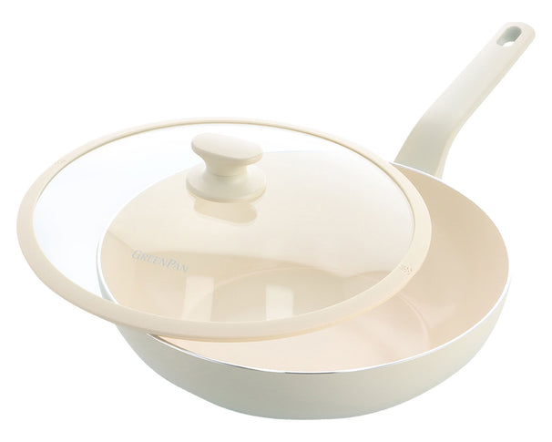 GreenPan Wokpan met deksel Essence Pro Clay ø 28 cm / 3.69 Liter - keramische anti-aanbaklaag