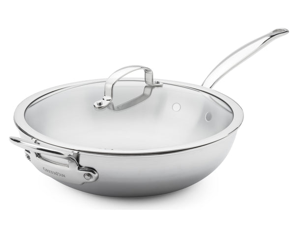 GreenPan Wokpan met deksel Première Pro ø 30 cm / 4.74 Liter - zonder anti-aanbaklaag