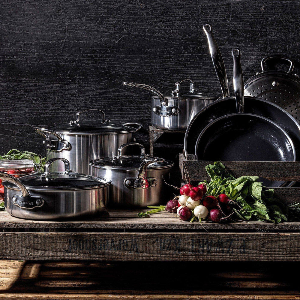 GreenPan Wokpan Premiere RVS ø 30 cm / 4.7 Liter - sfeerbeeld 2