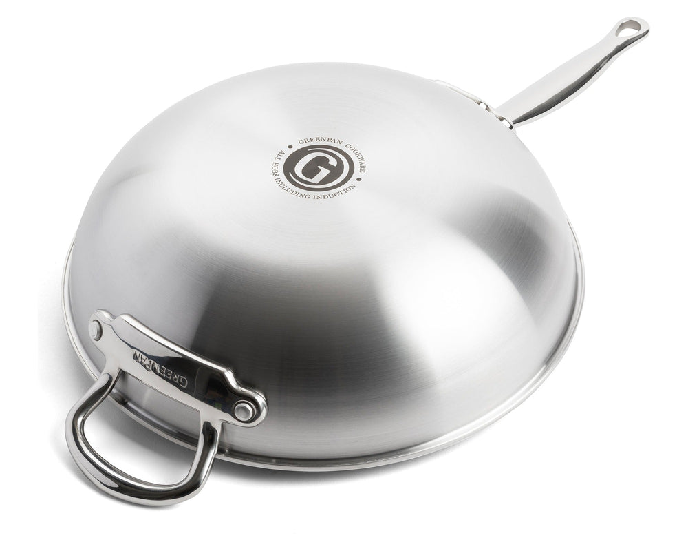 GreenPan Wokpan Premiere RVS ø 30 cm / 4.7 Liter - onderaanzicht